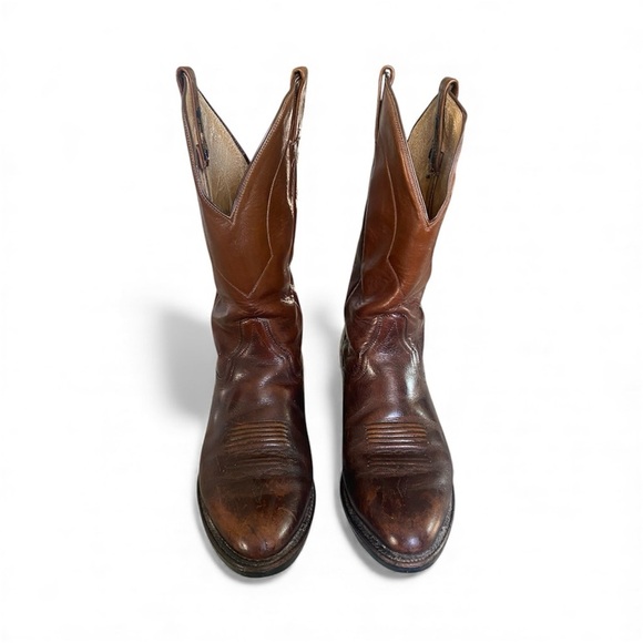 Panhandle Slim by Sanders Men's Western Boots
9.5E | Brown Leather Cowboy Boots - Picture 2 of 10